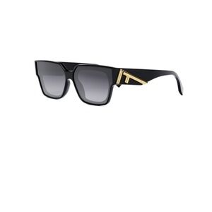 Fendi FE40099I 01B 62 FENDI FIRST Shiny Black Gold Sunglasses FE40099I